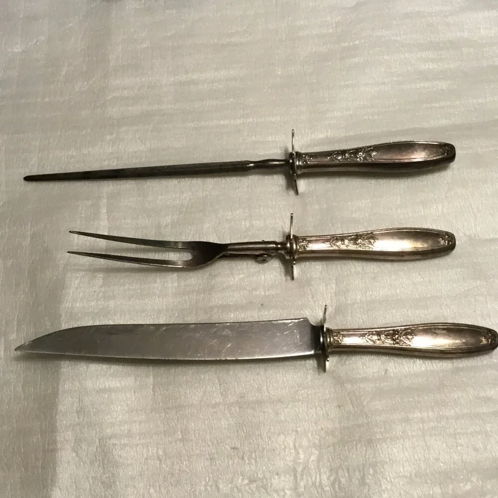 Antique 1919 International Silver Co. - William Rogers Ambassador carving set